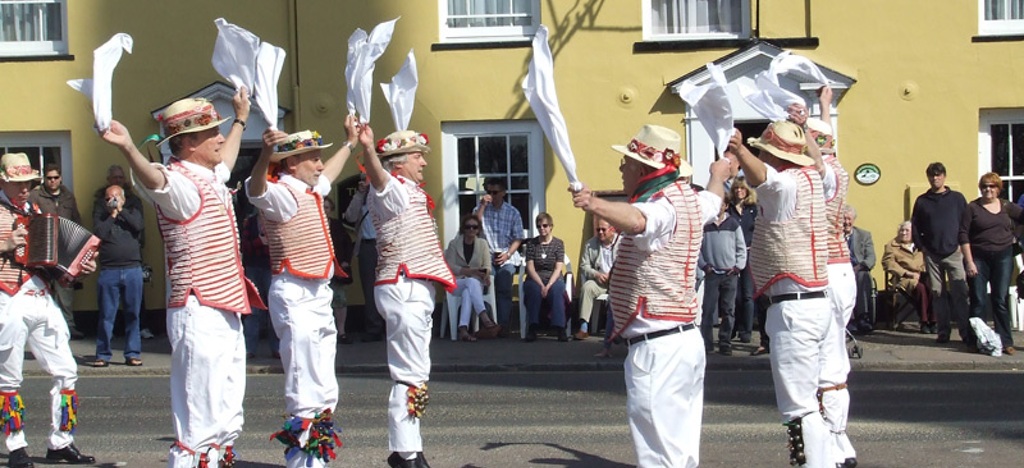 Morris dancing at the Bull Ring Thaxted